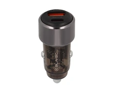 Blavec Automobilinis įkroviklis BS-05B Nitro – USB + Type C – QC 3.0 18W PD 65W (CCBS05BN-UCB) juodos spalvos