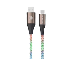 Blavec Kabelis Neon – USB į Typ C – QC 3.0 60W 3A 1 metr (CNE-UC3L1) su RGB
