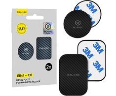 Oem Blavec magnetinio laikiklio plokštelė BM-01 rinkinys 2 vnt apvali (40mm) stačiakampė (40x58mm) carbon