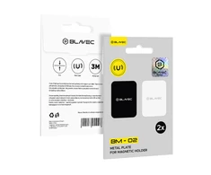 Oem Blavec Metal plate for magnetic holder BM-02 set of 2 pieces rectangle (40x58mm) juodas and sidabrinis