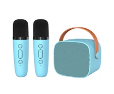 Blavec nešiojama bluetooth kolonėlė WS-07 Karaoke Party – 5W su 2 mikrofonais (WS07-2MBL) mėlynos spalvos
