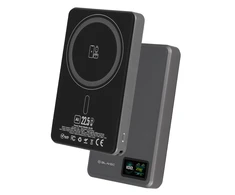 Riposo Blavec Power Bank 10000mAh BJ-03 Slim 13,5mm – Type C – 22,5W magnetic Magsafe 3 in 1 (PBBJ03-MC10G) pilkos spalvos