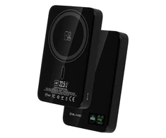 Blavec Power Bank 10000mAh BJ-04 Slim 13,5mm – Type C – 22,5W magnetic Magsafe 3 in 1 (PBBJ04-MC10B) juodos spalvos