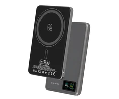 Blavec Power Bank 5000mAh BJ-03 Ultra Slim 7,8mm – Type C – 22,5W magnetic Magsafe 3 in 1 (PBBJ03-MC5G) pillows spalvos aluminum