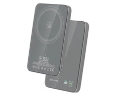 Blavec Power Bank 5000mAh BJ-04 Ultra Slim 7,8mm – Type C – 22,5W magnetic Magsafe 3 in 1 (PBBJ04-MC5G) pilkos spalvos