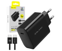 Blavec Wall charger BC-8 GaN4 – Type C – PD QC 65W 3A with Type C to Type C cable (TCBC8G4-CB653A+CC) juodos spalvos