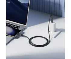 Borofone BX123 Leya duomenų perdavimo ir įkrovimo kabelis | USB-C į USB-C | PD | 60W | 1 m | balta