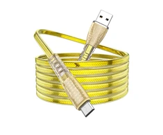 Oem Borofone Kabelis BU31 Clear Shadow Jelly – USB į Micro USB – 2,4A 1 metras aukso spalvos