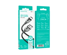 USB kabelis Borofone BX101 USB-A to USB-C 1.0m juodas