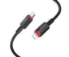 Borofone kabelis BX110 Beneficio – USB į Lightning – 2,4A 1 metras juodos spalvos