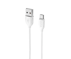 USB kabelis BOROFONE BX19 Benefit microUSB baltas 1m