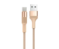 Oem Borofone Kabelis BX21 Outstanding – USB į Micro USB – 2,4A 1 metras aukso spalvos