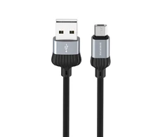 USB kabelis BOROFONE BX28 Dignity microUSB pilkas 1m