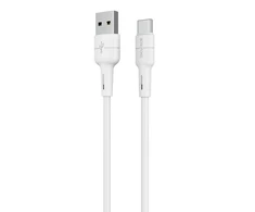 USB kabelis Borofone BX30 Type-C 1.0m silikoninis baltas