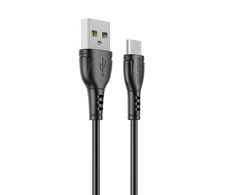 Oem Borofone Kabelis BX51 Triumph – USB į Micro USB – 2,4A 1 metras juodos spalvos