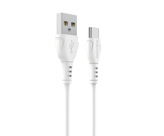 Borofone kabelis BX51 Triumph – USB į Type C – 3A 1 metras baltos spalvos