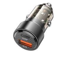Automobilinis įkroviklis Borofone BZ20 PD20W+QC3.0 38W juodas