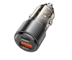 Automobilinis įkroviklis Borofone BZ20A PD65W+QC3.0 83W juodas