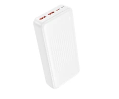 Borofone Power Bank 20000mAh BJ80A Clever - 2xUSB + Type C - QC 3.0 22,5W + PD 20W baltos spalvos