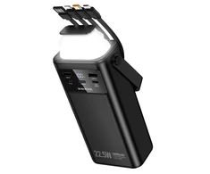 Borofone Power Bank 30000mAh BJ65 High – 2xUSB + Type C – QC 3.0 22,5W + PD 20W with USB, Type C, Lightning and micro USB juodos spalvos