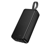 Borofone Power Bank 30000mAh BJ79B Clever - USB - su Type C ir Lightning kabeliais juodos spalvos