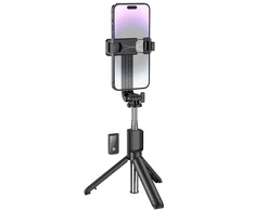 Borofone Asmenukių lazda BY11 Happy bluetooth su tripod and nuotoliniu valdymu juodos spalvos