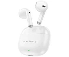Oem Borofone ausinės Bluetooth TWS BW88 Deep Rhyme baltos spalvos