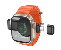 Borofone Belaidis įkroviklis BQ31 Portable 2,5W skirtas iWatch 1-9, SE/SE2, Samsung Ultra/Ultra2 juodos spalvos
