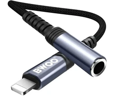 Oem BWOO Adapteris AUX 3,5 mm - žaibo juodas BZ48