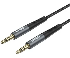 Oem BWOO pintas nailonas + aliuminio lydinio korpuso papildomas kabelis BO-AUX064 nuo 3,5 mm iki 3,5 mm
