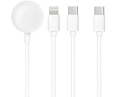 Oem Cable 3in1 Type C to Lightning / Typ C / Apple Watch 3W 2A C3169 1,2 m baltas