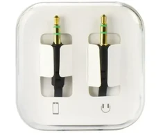 Oem Cable AUX Jack 3,5 mm (male) to Jack 3,5 mm (male) BOX 1 m juodas