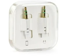 Oem Cable AUX Jack 3,5 mm (male) to Jack 3,5 mm (male) BOX 1 m baltas