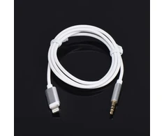 Oem Cable AUX Lightning (male) to Jack 3,5 mm (male) baltas