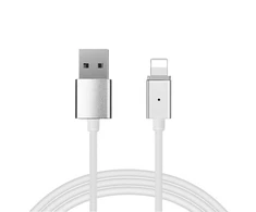 Topt kabelis Magnetic Type 1 – USB į Lightning – with detachable plug Iphone 5/6//7/8/X 1 Meter Sidabrinis (blister pack)