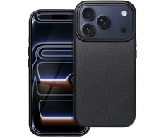 OEM dėklas, skirtas iPhone 17 Pro / 18 Pro (žemas kameros kraštas), Carbon Elite Mag Cover, suderinamas su MagSafe juodas