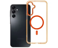 Oem Dėklas na Samsung A16 Frame Clear Hybrid Mag Cover zgodny su MagSafe oranžinė