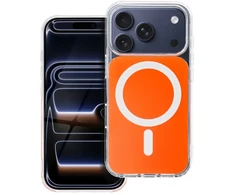 Oem Oranžinis Dėklas na Samsung A37 Clear Fusion Mag Cover zgodne su MagSafe hermes oranžinis