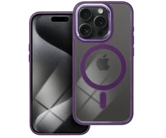 OEM dėklas, skirtas iPhone 15 PRO, spalvotas „Edge Mag Cover“, suderinamas su „MagSafe“ violetinė