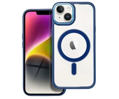 OEM dėklas, skirtas „iPhone 14 Color Edge Mag Cover“, suderinamas su „MagSafe“ mėlynas