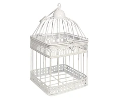 Besk Bikuvalt Dekoratyvinis narvelis antikinis baltas 14x14x25cm
