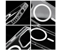 OEM dėklas, skirtas iPhone 17 Pro / 18 Pro (žemas kameros kraštas), „Drop Glue“ spalvotas žiedinis Mag dėklas, suderinamas su „MagSafe“ baltais.