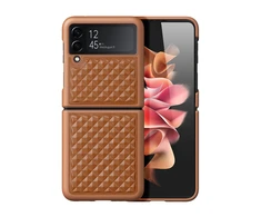 Dux Ducis Venice dėklas skirtas Samsung Galaxy Z Flip 4, rudas
