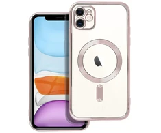 OEM dėklas, skirtas iPhone 11, Electro Mag dėklas, suderinamas su MagSafe, auksinis-rose