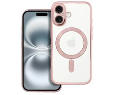 OEM dėklas, skirtas iPhone 16, Electro Mag dėklas, suderinamas su MagSafe, auksinis-rose