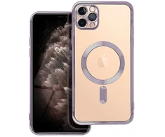 OEM dėklas, skirtas iPhone 11 PRO MAX, Electro Mag dėklas, suderinamas su MagSafe violetine
