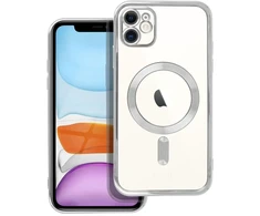 OEM dėklas, skirtas iPhone 11, Electro Mag dėklas, suderinamas su MagSafe sidabrinis
