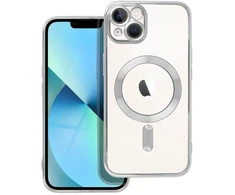 OEM dėklas, skirtas iPhone 13, Electro Mag dėklas, suderinamas su MagSafe sidabrinis