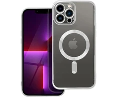 OEM dėklas, skirtas iPhone 13 PRO MAX, Electro Mag dėklas, suderinamas su MagSafe sidabrinis