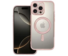 OEM dėklas, skirtas iPhone 16 PRO MAX, Electro Mag dėklas, suderinamas su MagSafe, auksinis-rožinis